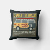 波のライダーのハンチングトンビーチポスター クッション (裏面)