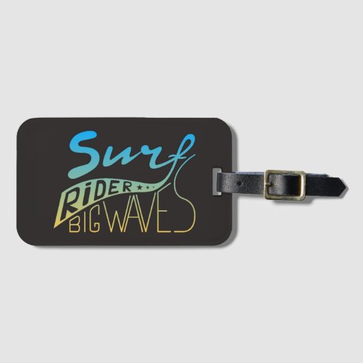 波のライダーの大きい波 ラゲッジタグ (正面横)