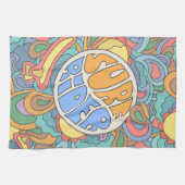 波のライダーパターン キッチンタオル (横)