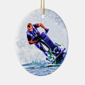 波のランナーのスプレー セラミックオーナメント (右)