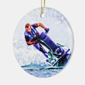 波のランナーのスプレー セラミックオーナメント (左)
