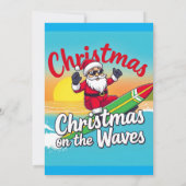 波の上のクリスマス サンタデザイン 招待状 (裏面)