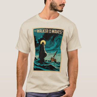 波の上を歩く者Tシャツ Tシャツ
