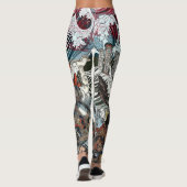 波の下で戦っている武士 レギンス (裏面)