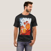 波の下の世界 - クマノミとイソギンチャク Tシャツ (正面フル)