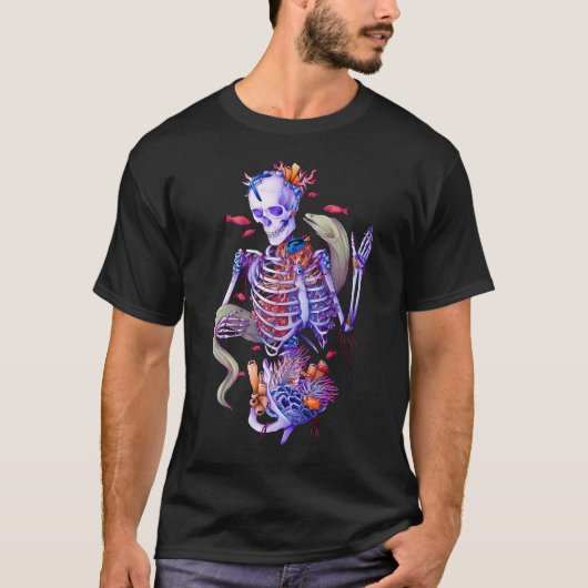 波の下の骨 Tシャツ (正面)