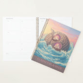 波の中で岩の頭に巣を作素晴らしる プランナー手帳 (ディスプレー)