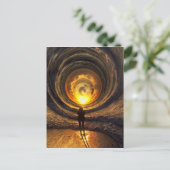 波の中で時間が移動 |はがき ポストカード (スタンド正面)