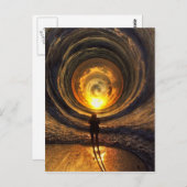 波の中で時間が移動 |はがき ポストカード (正面/裏面)