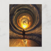 波の中で時間が移動 |はがき ポストカード (正面)