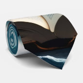 波の中で泳ぐスチームパンクのオルカ。 ネクタイ (ロール)