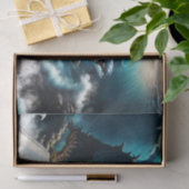 波の中で泳ぐスチームパンクのオルカ 薄葉紙 (ギフト)