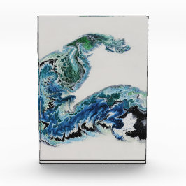 波の中のドラゴン – 抽象的な海の芸術 フォトブロック