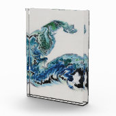 波の中のドラゴン – 抽象的な海の芸術 フォトブロック (右)