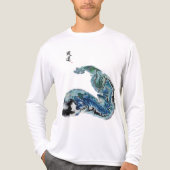波の中のドラゴン - 抽象的な海洋エネルギーのTシャツ トライブレンドTシャツ (正面)