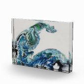 波の中のドラゴン – 抽象的な海洋写真ブロック フォトブロック (右)
