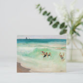 波の中の入浴者 |アンリ・レバスク ポストカード (スタンド正面)