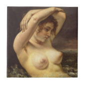 波の中の女性 タイル (正面)