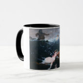 波の中の遊ニンフとサティルス マグカップ (正面左)