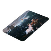 波の中の遊ニンフとサティルス マグネット (左側)