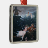 波の中の遊ニンフとサティルス メタルオーナメント (右)