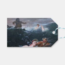 波の中を泳ぐニンフとサティエ ギフトタグ