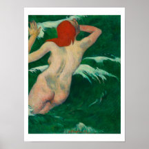 『波の中』 1889年ポール・ゴーギャンのポスター