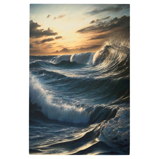 波の交響曲 メタルプリント (正面)