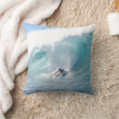 波の伝説のロッシェルBallardサーフィンのハワイの波 クッション (ブランケット)