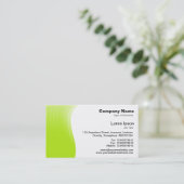 波の余白 – 黄色（緑） 名刺 (スタンド正面)
