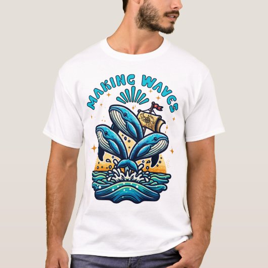 波の作成 Tシャツ (正面)