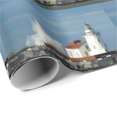 波の包装紙が付いている灯台 ラッピングペーパー (ロールコーナー)