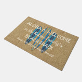 波の印はモノグラムのハワイアンをアロハカスタマイズ ドアマット (アングル)