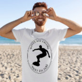 波の呼び出し私は行かなければならないsurfモノクログラフィック tシャツ