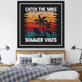波の夏の雰囲気をキャッチ–43435 キャンバスプリント (インサイチュ (寝室))
