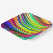 波の審美的モダンデザイン ペーパープレート (傾斜あり)