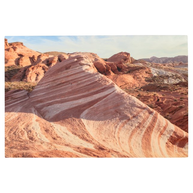 波の岩 メタルプリント (正面)