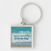 波の幸せ海を壊す日 キーホルダー (正面)