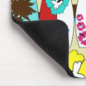 波の店のサーフィンの海のビーチのサーフボードのヤシの木 マウスパッド (コーナー)