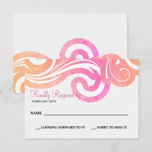 波の応答カード 出欠カード (正面/裏面)