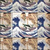 波の怪素晴らし物 ファブリック (タイル)