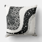 波の抽象芸術パターン クッション (裏面)