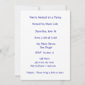 波の招待されましたのシャチ及びイルカ 招待状 (裏面)