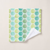 波の掘っ建て小屋の六角形の浴室タオルセット バスタオルセット (ウォッシュタオル)