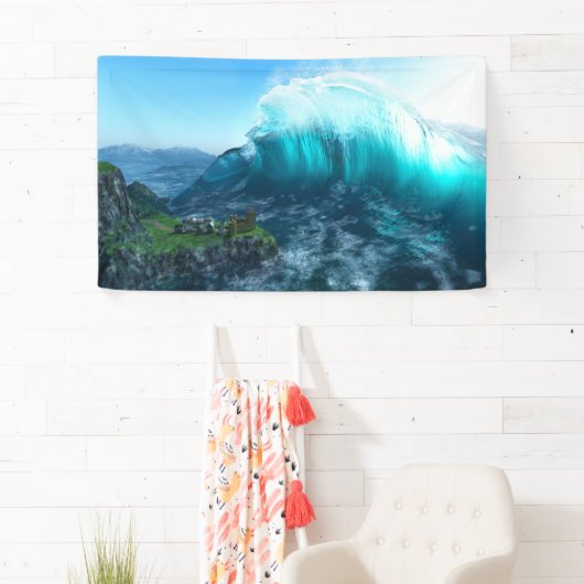 波の旗の下 横断幕 (インサイチュ)