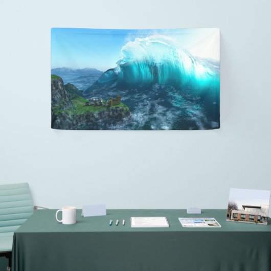 波の旗の下 横断幕 (トレードショー)