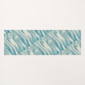 波の日本のパターン ヨガマット (裏面(横))