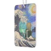 波の星空の夜素晴らしの悲鳴 カーエアーフレッシュナー (左)