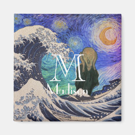 波の星空の夜素晴らしの悲鳴 マグネット