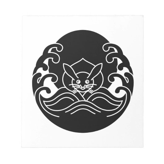 波の月うさぎ ノートパッド (正面)